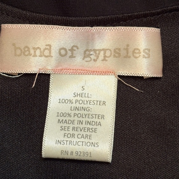 Band of Gypsies Black Buttoned Pleated Mini Dress - Picture 5 of 10